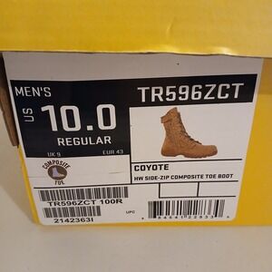 BELLEVILLE FLYWEIGHT TR-SERIES HOT WEATHER Size 10 R SIDE-ZIP CT BOOTS TR596 ZCT